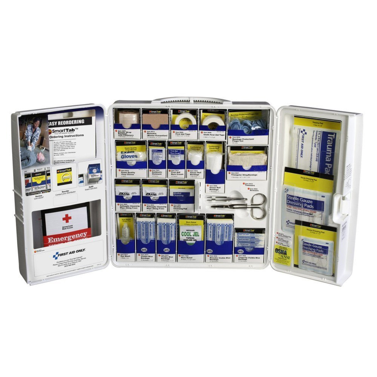 First Aid Only Large Food Industry First Aid Cabinet with Smart Compliance 1301-RC-0103