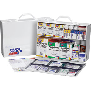 First Aid Only 2 Shelf Metal Case Industrial Station Kit 245-O/P