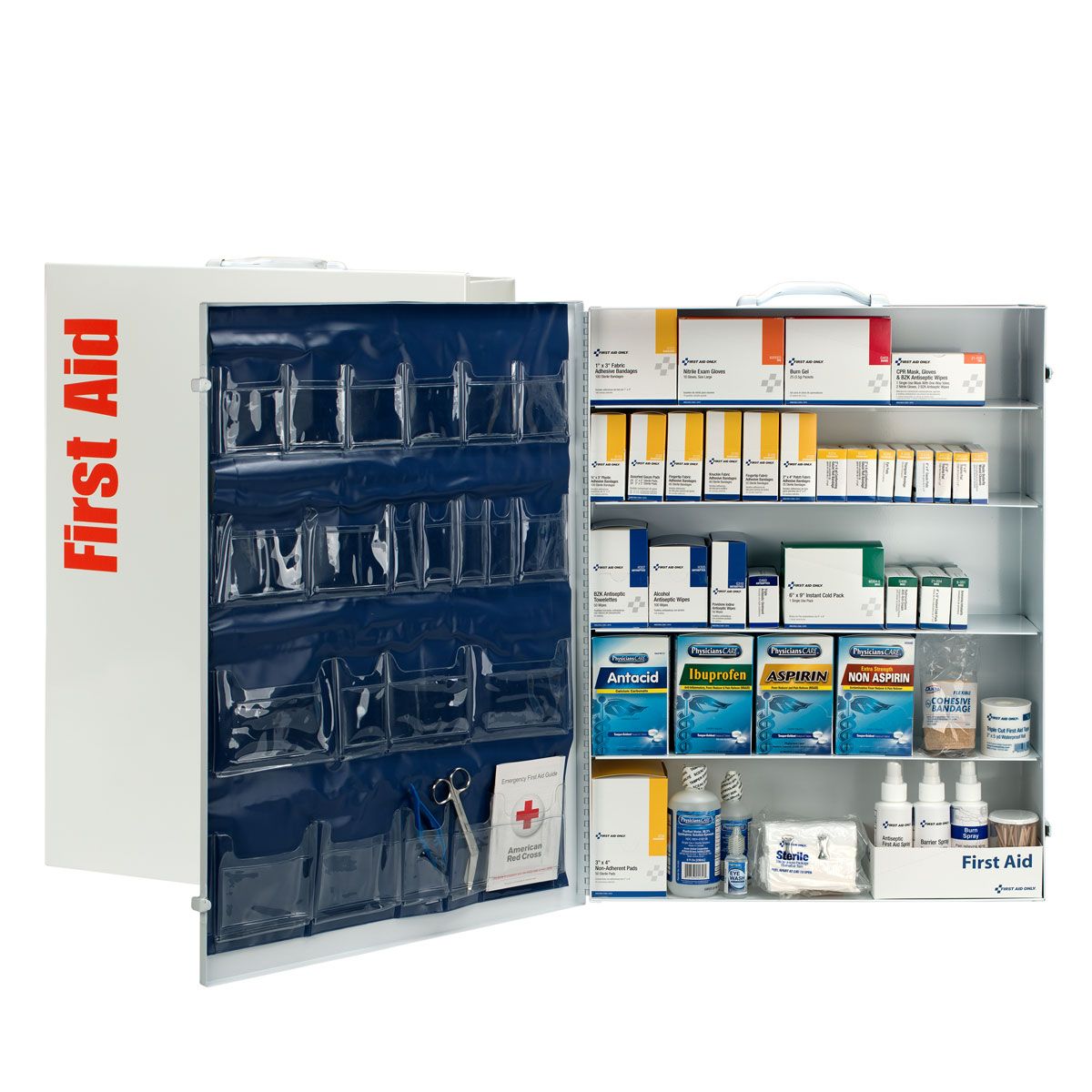 First Aid Only 200 Person 5 Shelf First Aid Metal Cabinet 249-O/P