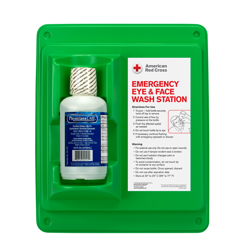 First Aid Only Emergency Eyewash Station 16 oz. Bottle Case of 6 Stations 59102