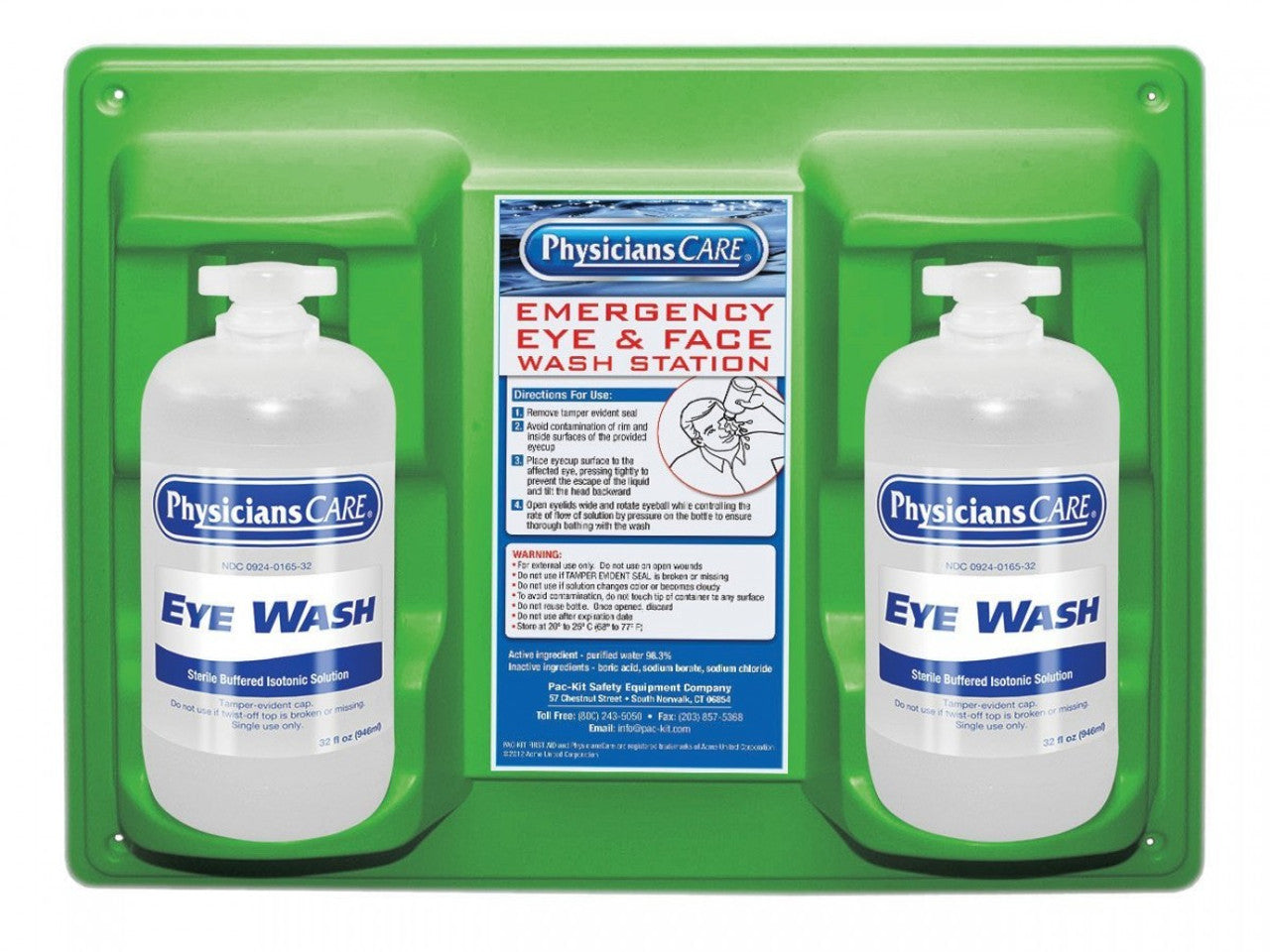 First Aid Only Emergency Eyewash Station 32oz Double Bottle Case of 6 59103