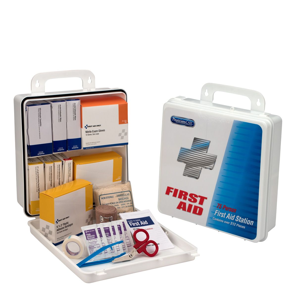 First Aid Only 75 Person Office First Aid Kit, 312 Pieces, Plastic Case 60003