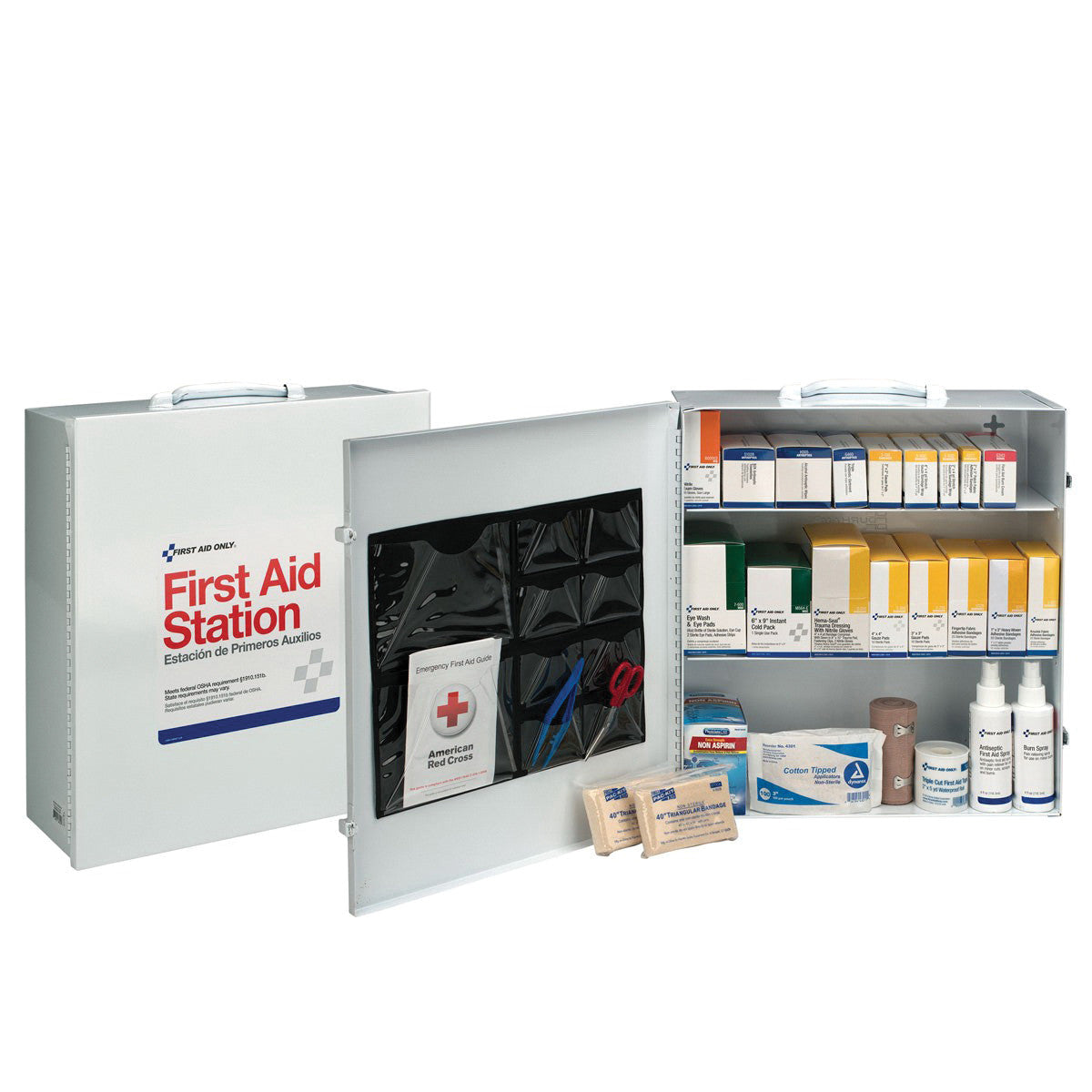First Aid Only 3 Shelf First Aid Cabinet 10 Cabinet Case 6155C