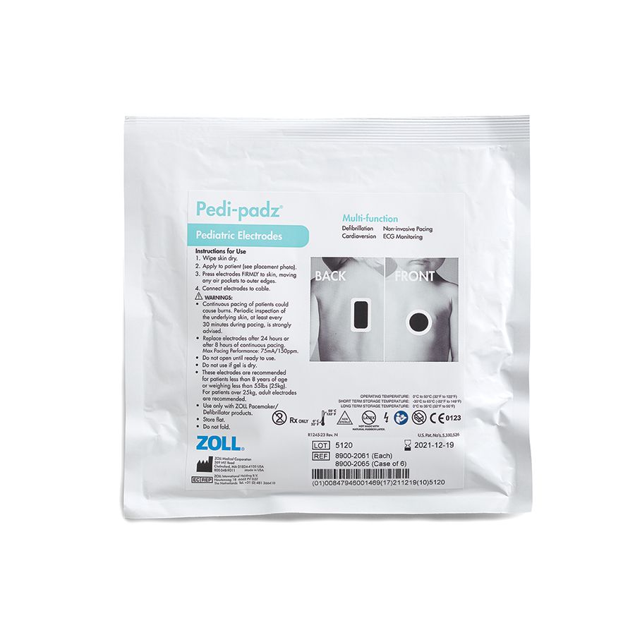 Zoll Pedi-Padz Multi-Function Electrode Case of 6 8900-2065
