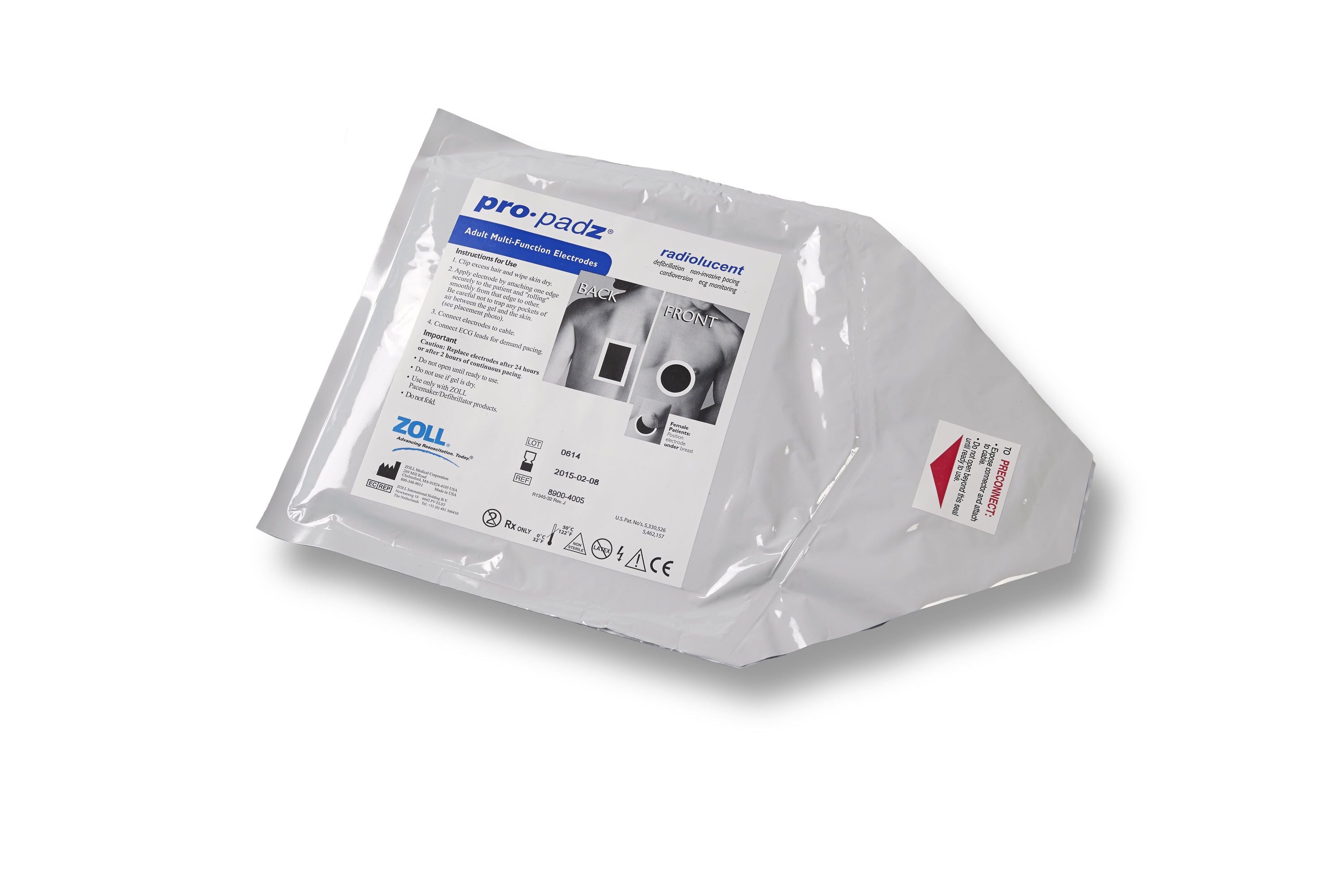 Zoll Pro-Padz Radiolucent Solid Gel Electrode 12-Case 8900-4005