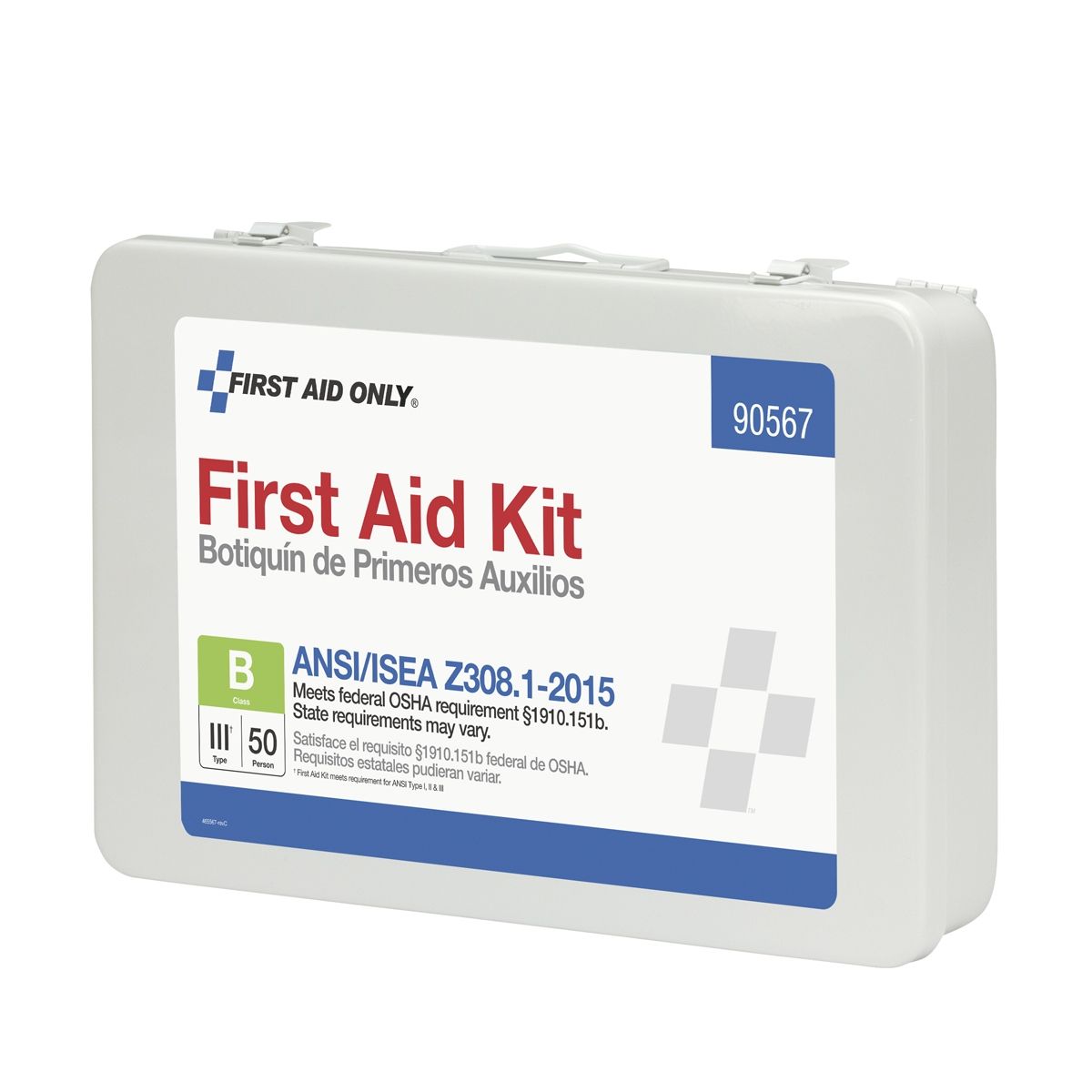 First Aid Only 50 Person Bulk Metal First Aid Kit 90567