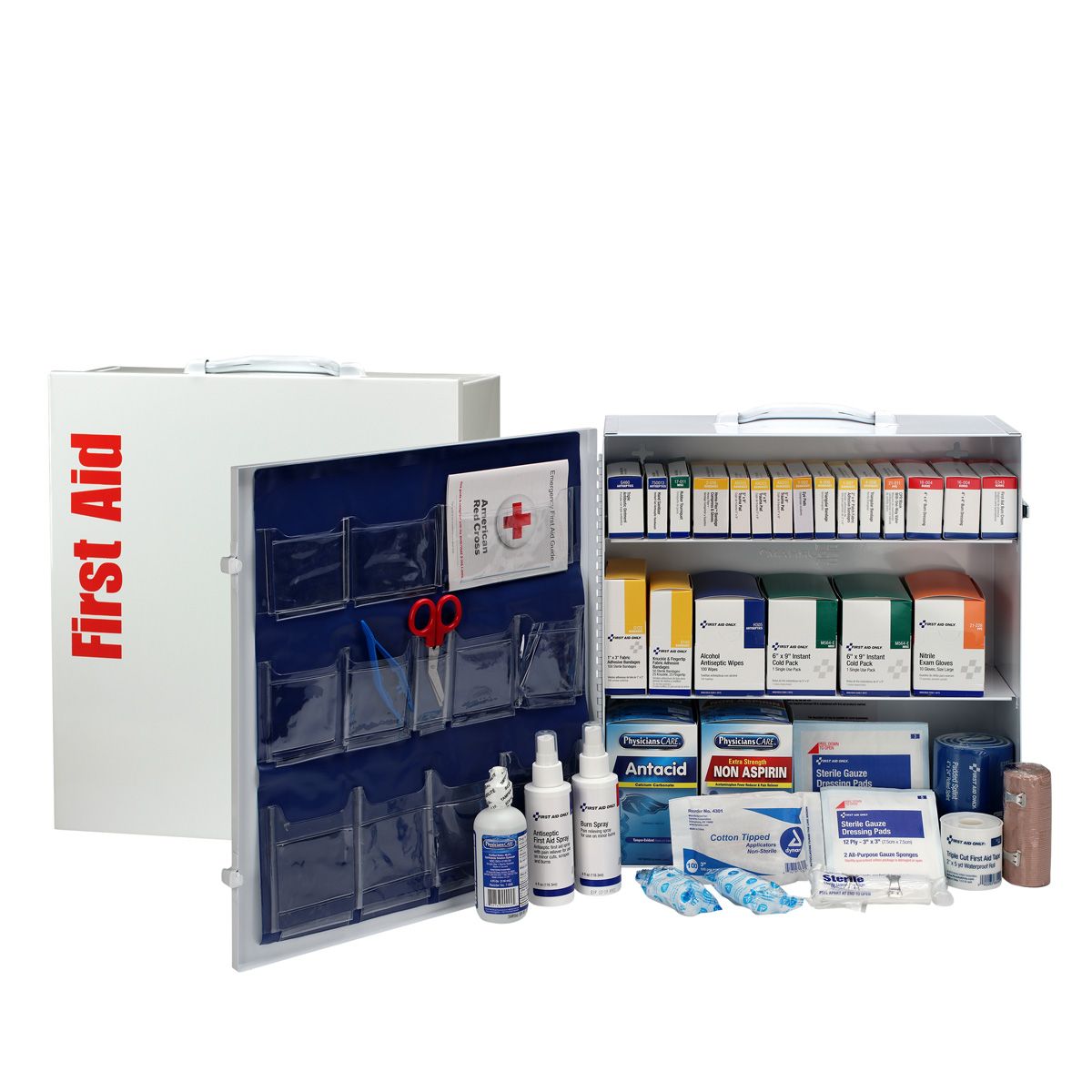 First Aid Only 3 Shelf First Aid Cabinet With Medications 90575