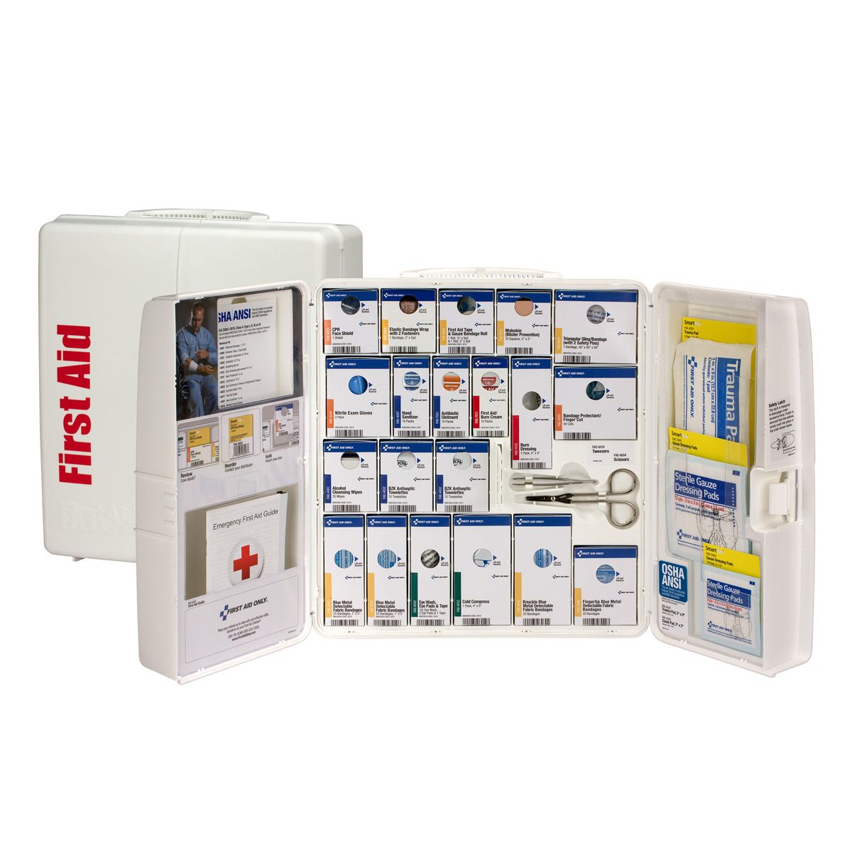 First Aid Only 50 Person Large Plastic First Aid Cabinet Without Medications 90660