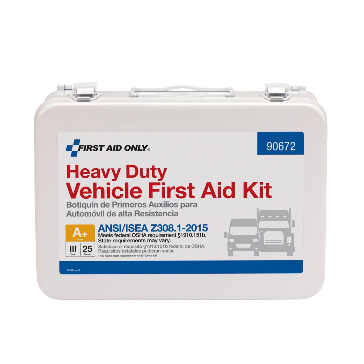 First Aid Only 25 Person Vehicle Kit Metal Case ANSI Compliant 90672