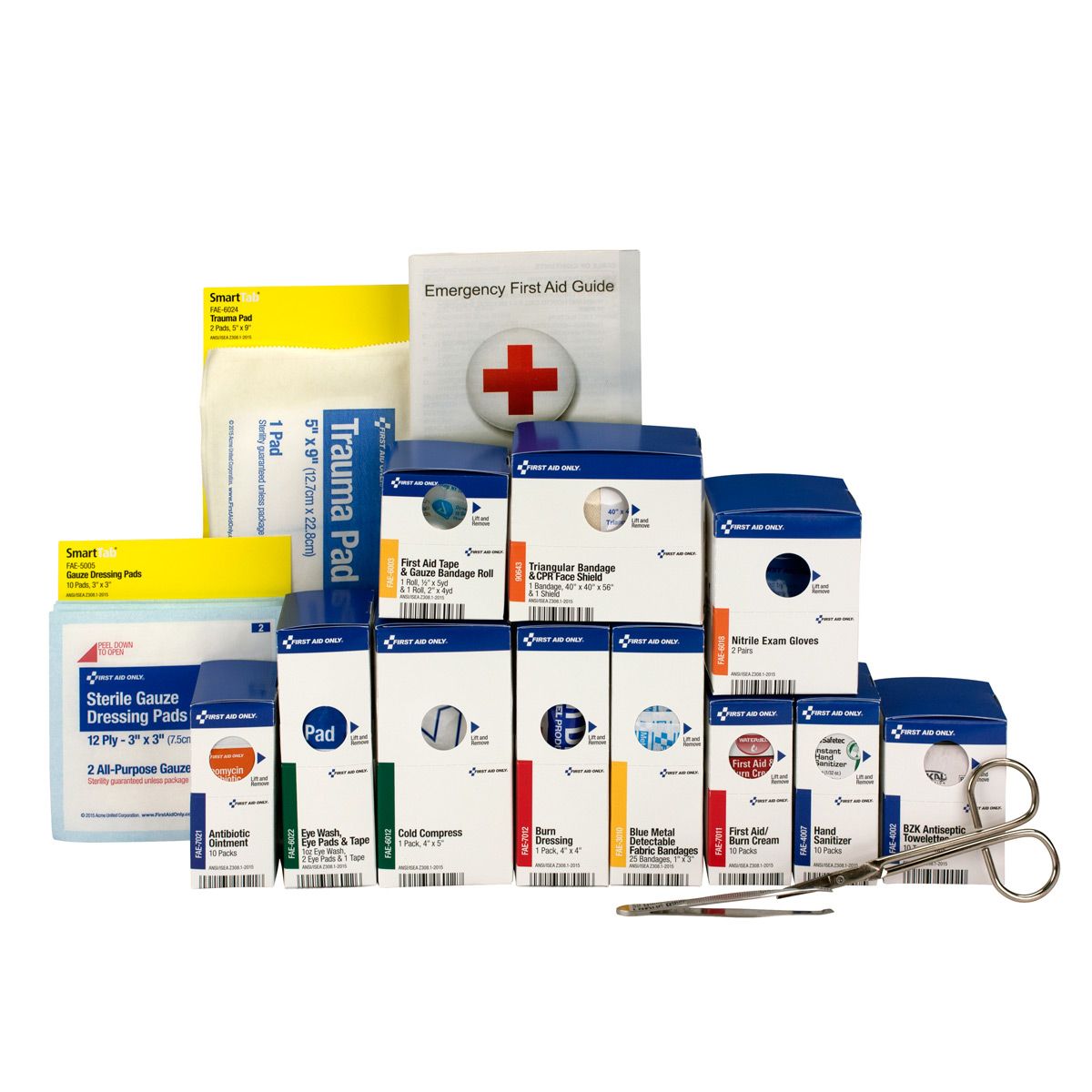 First Aid Only Medium Metal SmartCompliance Food Service First Aid Refill Pack 90692