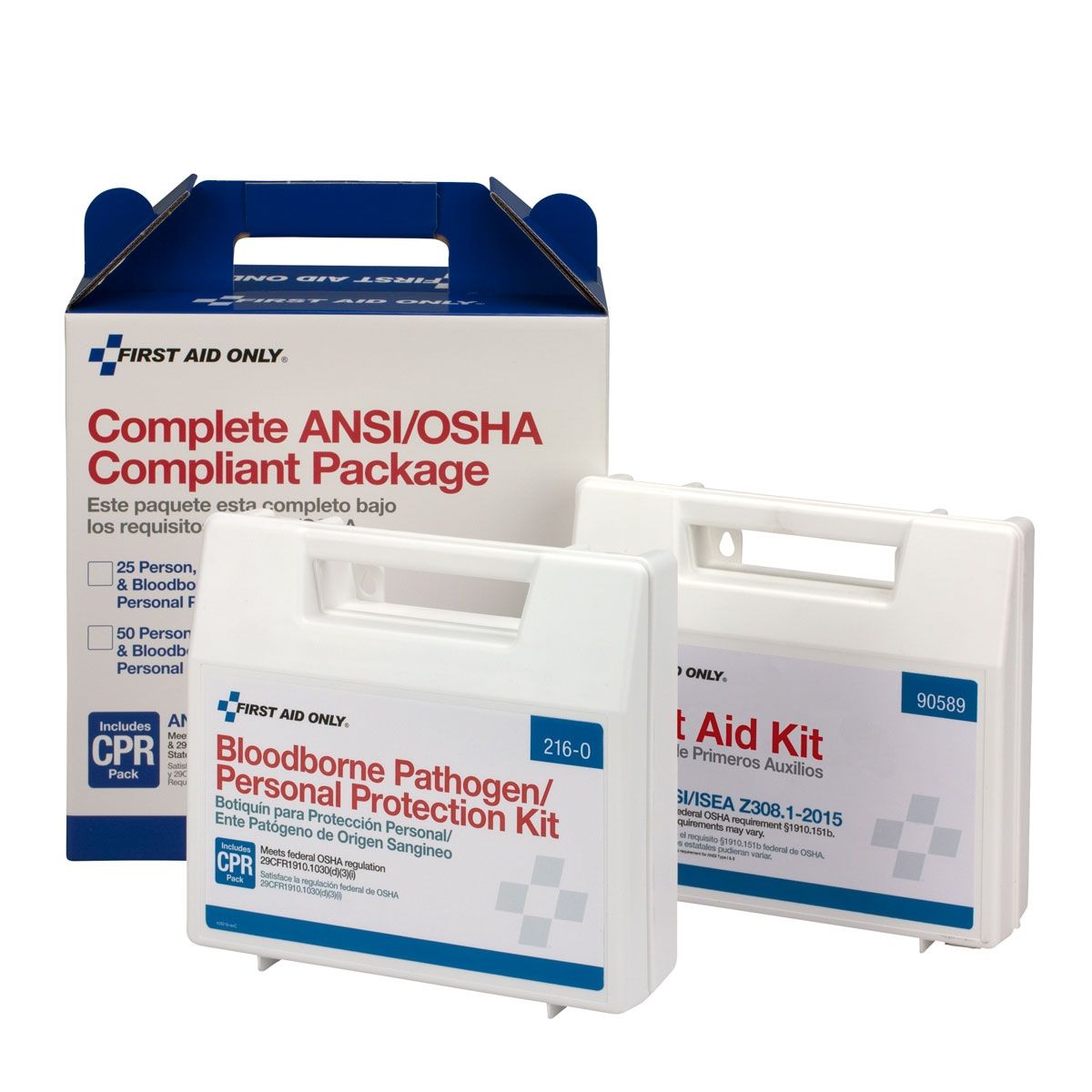 First Aid Only 25 Person First Aid and BBP Pack ANSI 90764