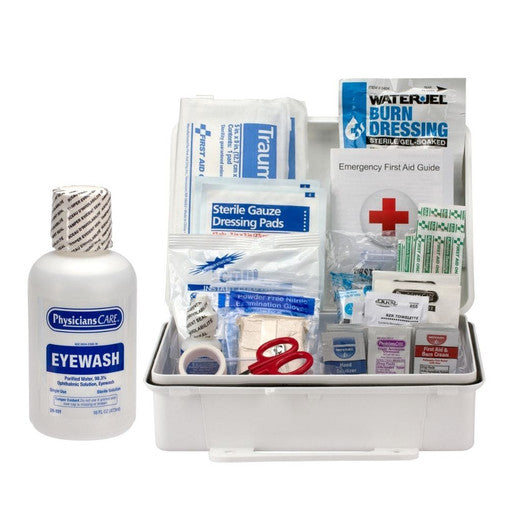 First Aid Only Eyewash Station With ANSI 2015 First Aid Kit Bulk Case of 6 90813