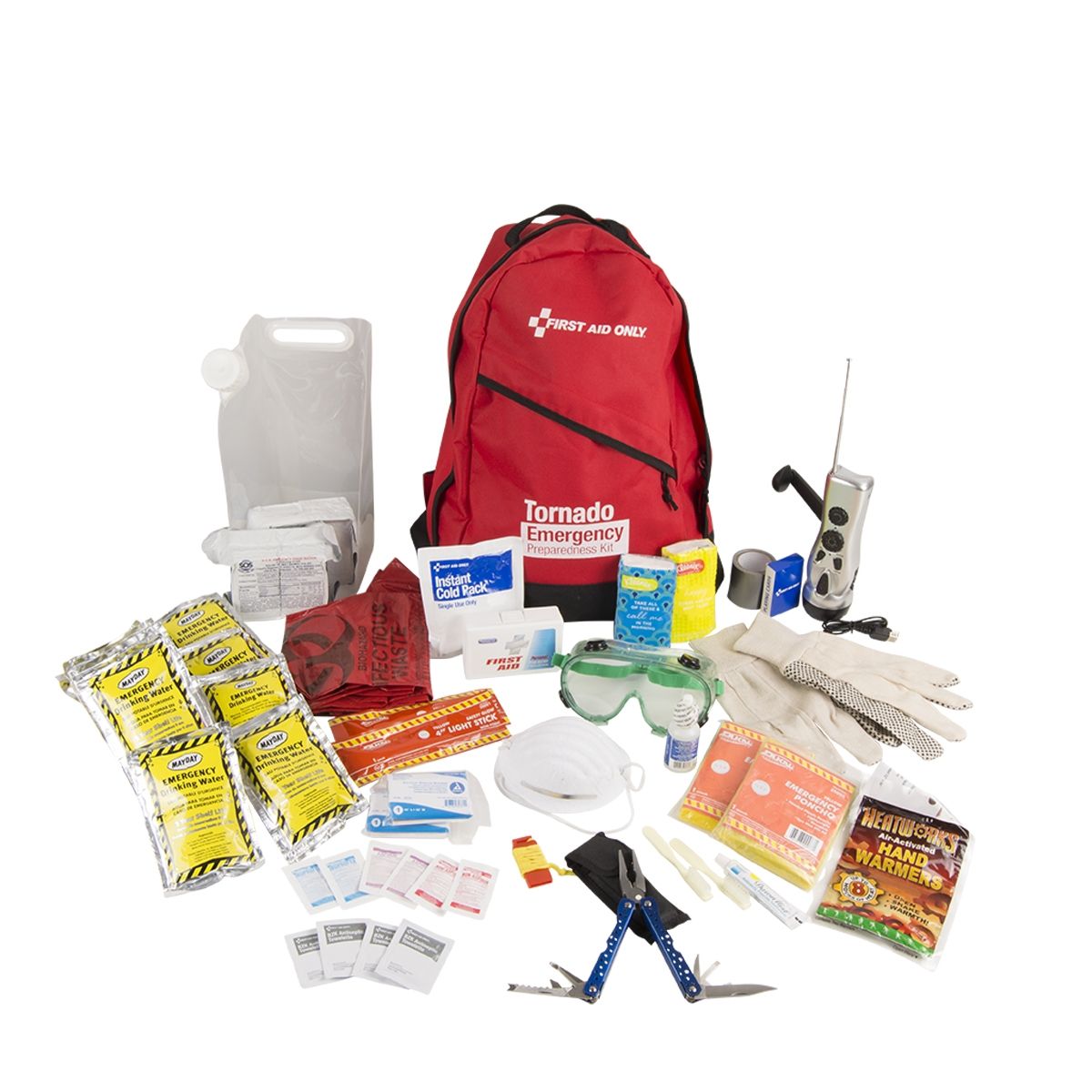 First Aid Only 2 Person Emergency Preparedness Tornado Backpack 91056