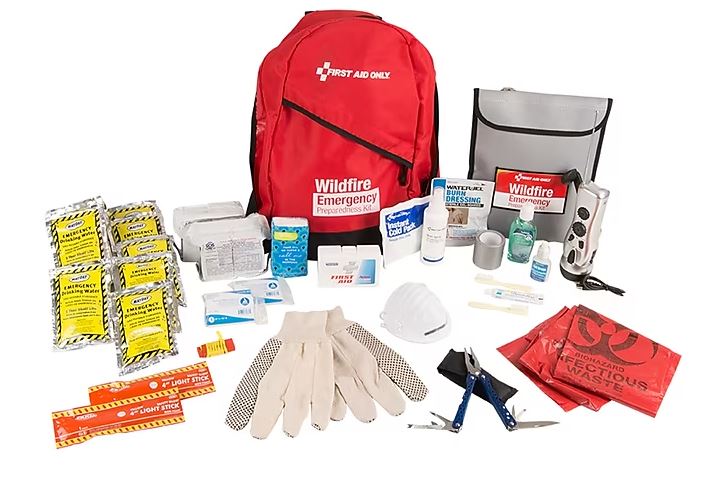 First Aid Only Emergency 2 Person Preparedness Wildfire Backpack 91058