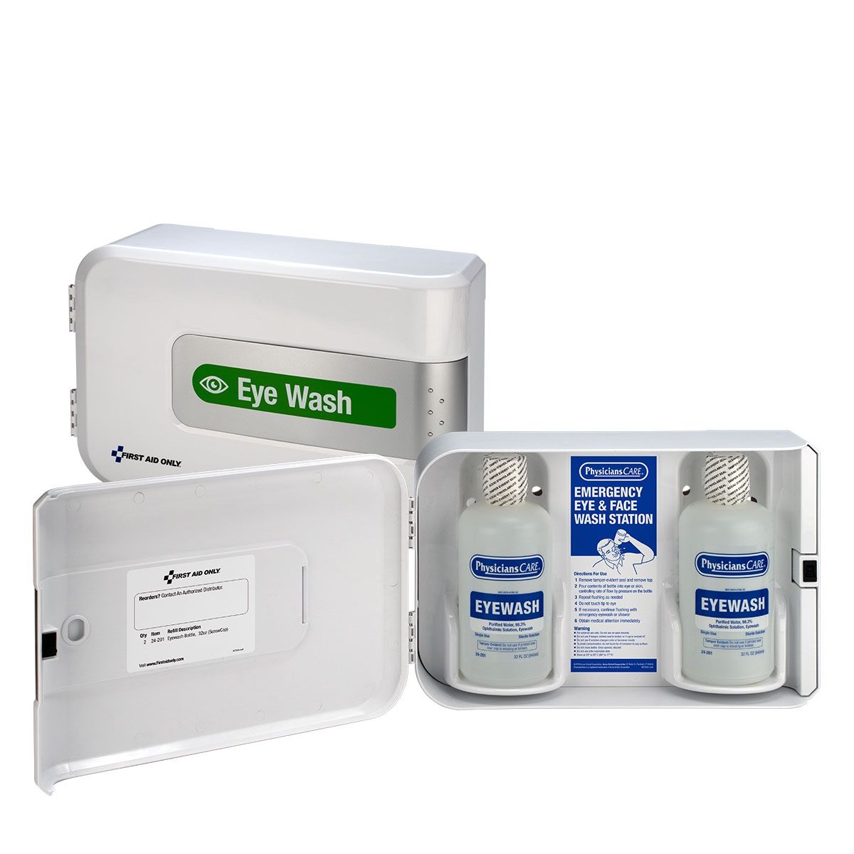 First Aid Only Smart Compliance Complete Eyewash Cabinet 91101