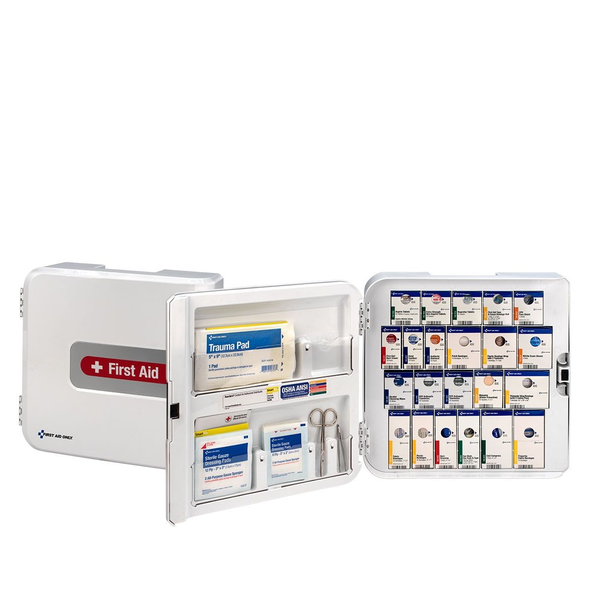 First Aid Only SmartCompliance ANSI 2021 Compliant Plastic Cabinet With Meds 91104