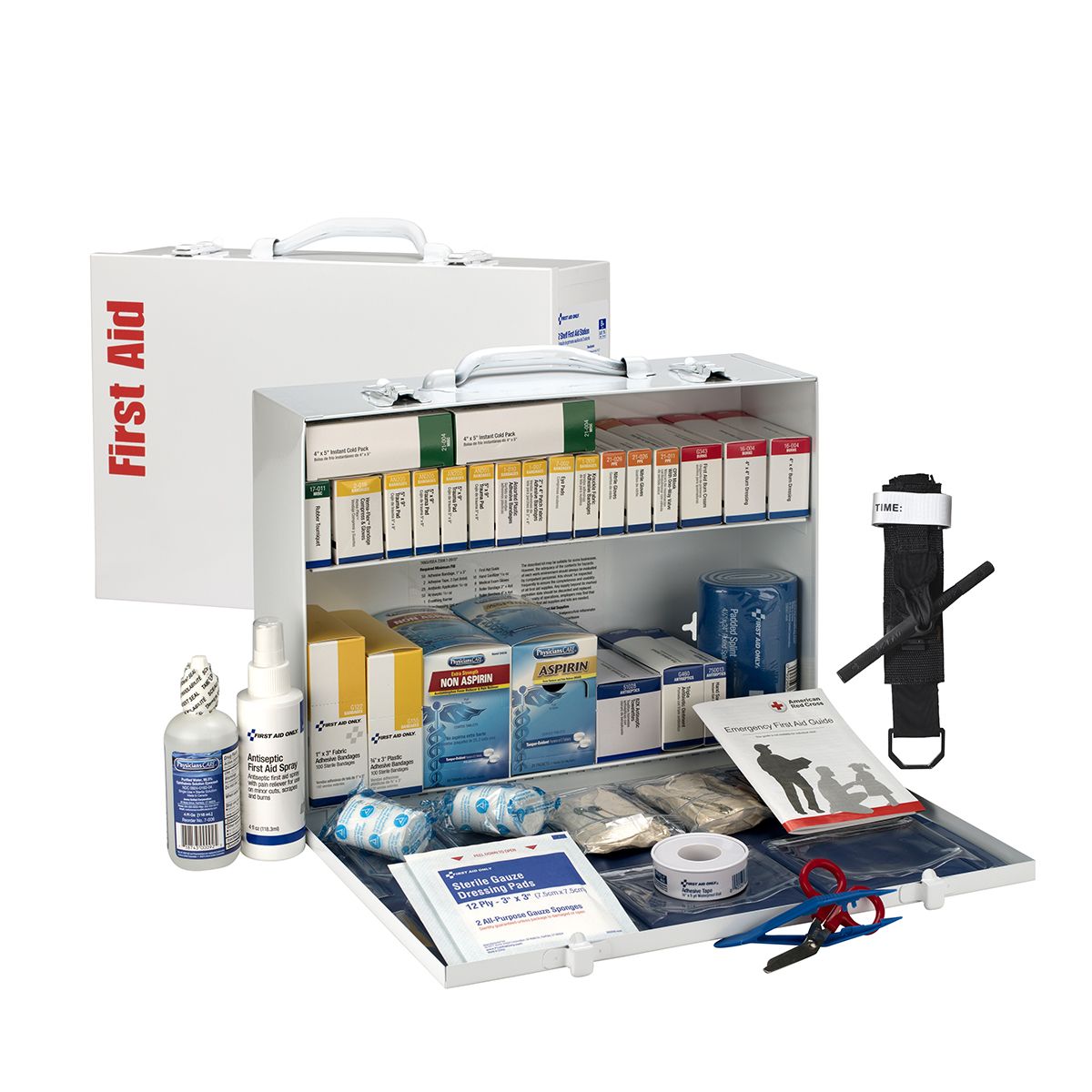 First Aid Only 75 Person ANSI B 2 Shelf First Aid Cabinet 91338