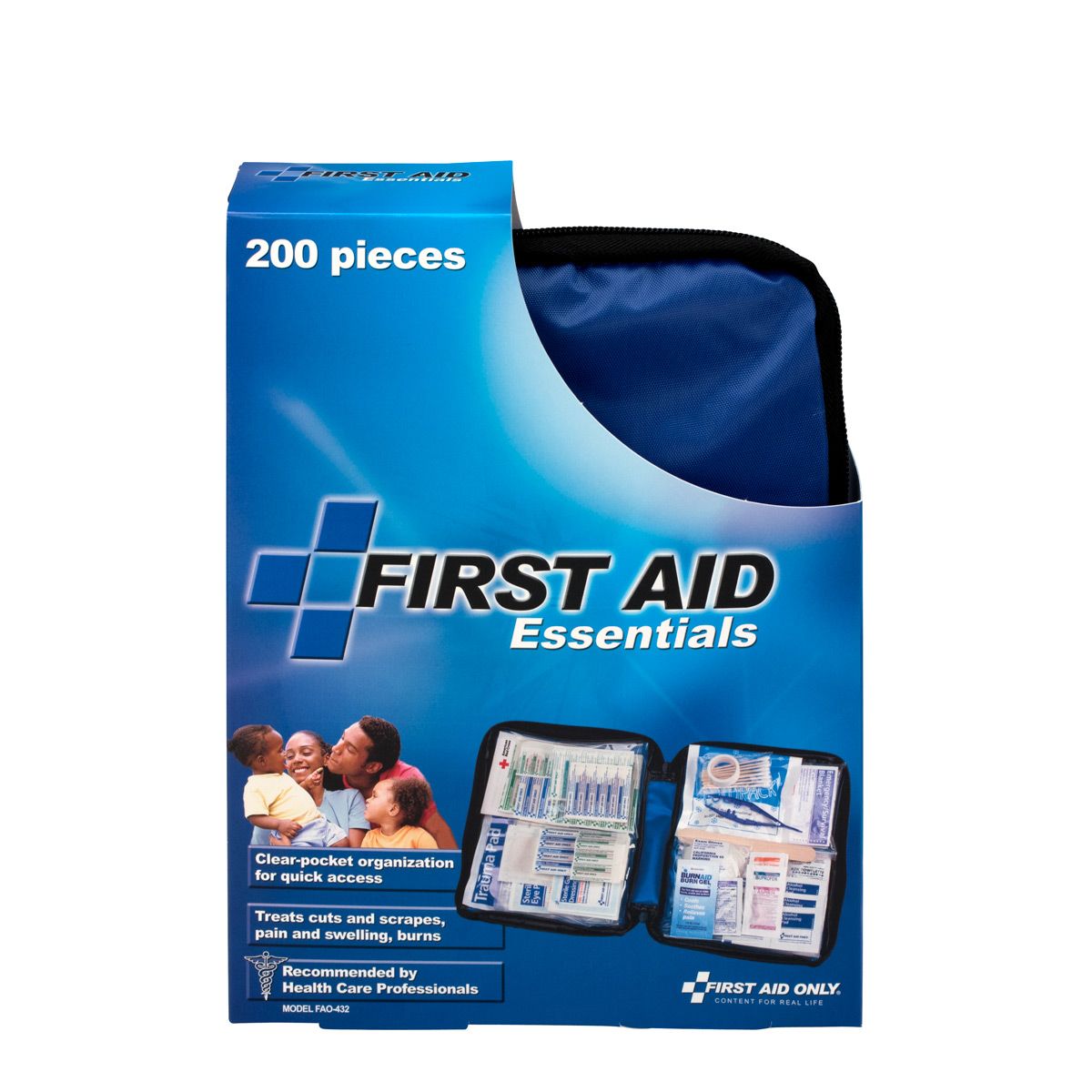 First Aid Only 199 Piece First Aid Kit Fabric Case Case of 6 FAO-432