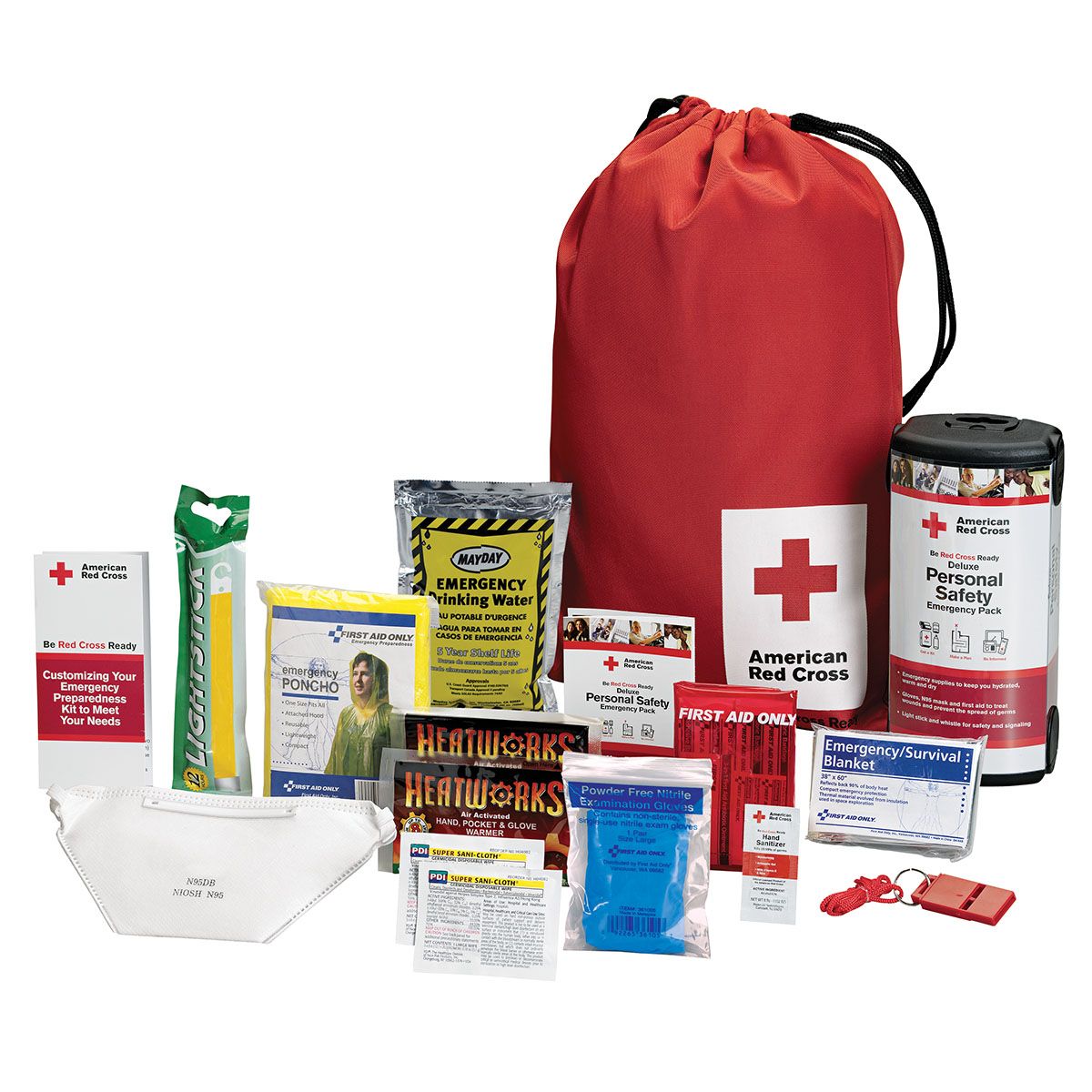 First Aid Only American Red Cross Deluxe Personal Safety Emergency Pack RC-622