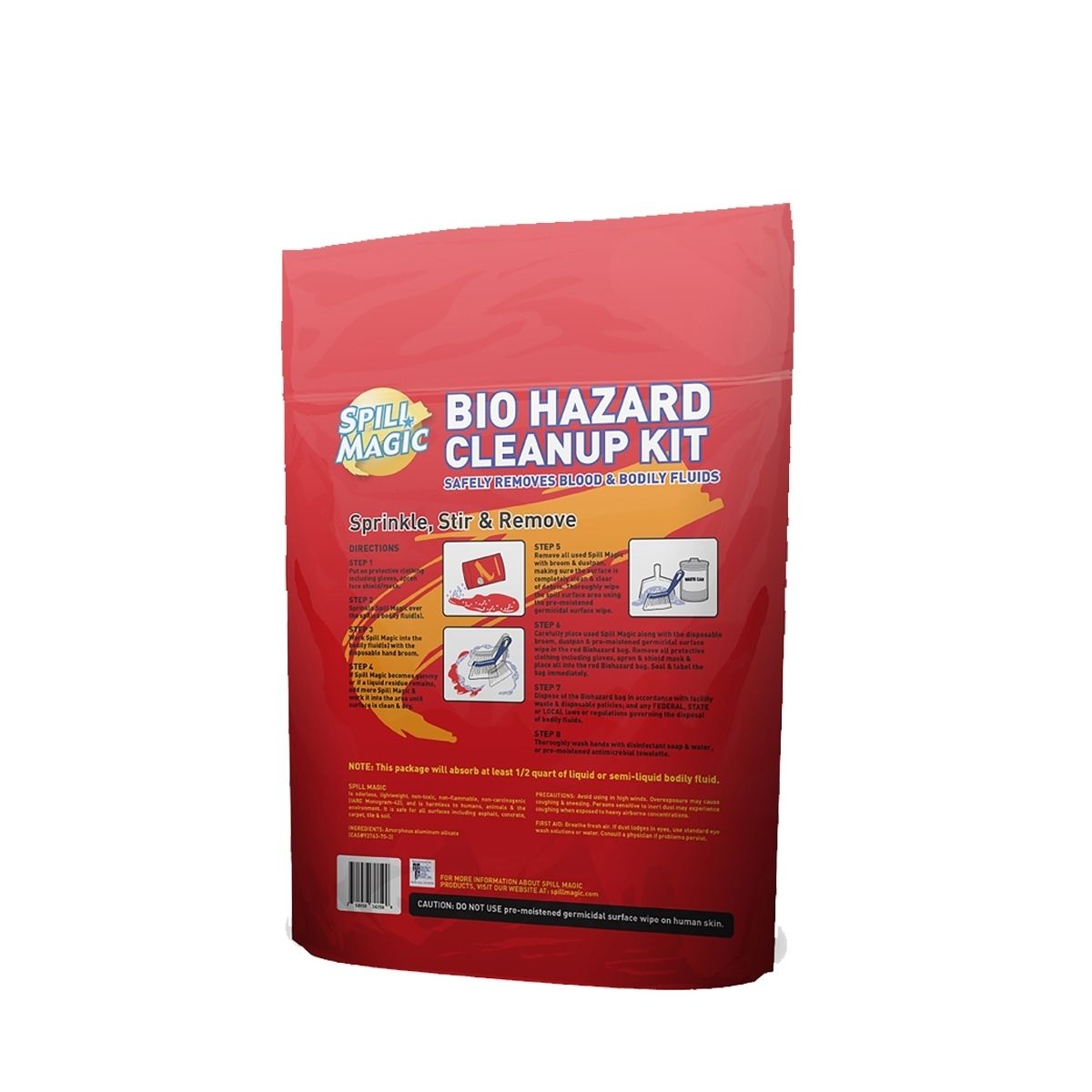First Aid Only Spill Magic BioHazard Cleanup Kit Case of 4 SM-BIOHAZARD